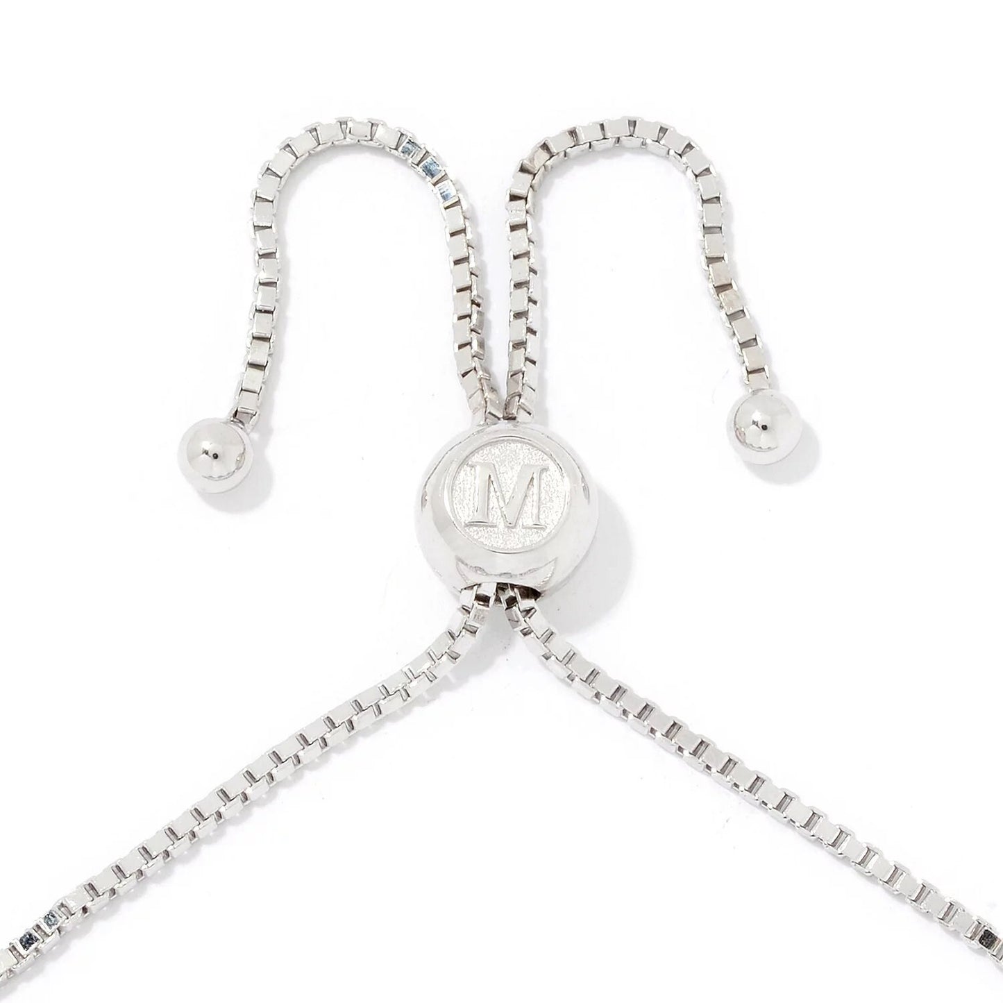 925 Sterling Silver London Blue Topaz, White Zircon Gemstone Bolo Bracelet