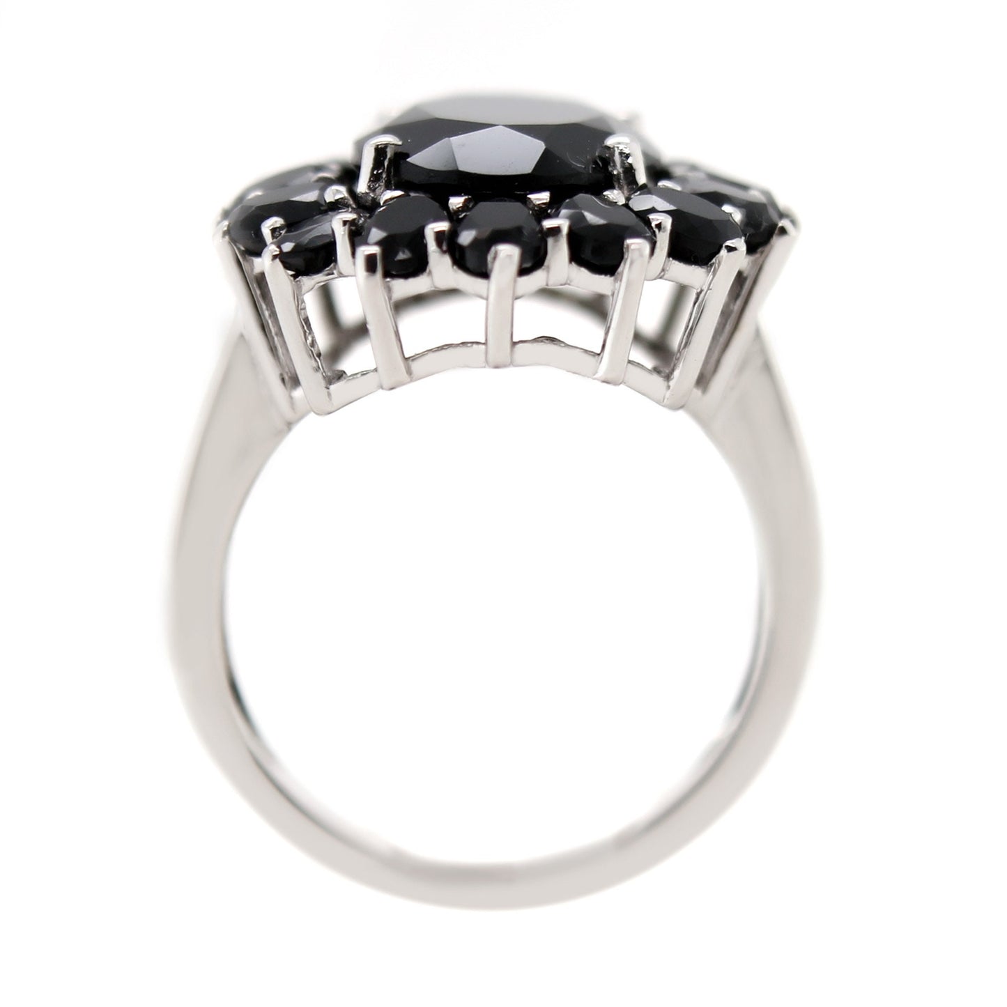 925 Sterling Silver Black Spinel Gemstone Ring