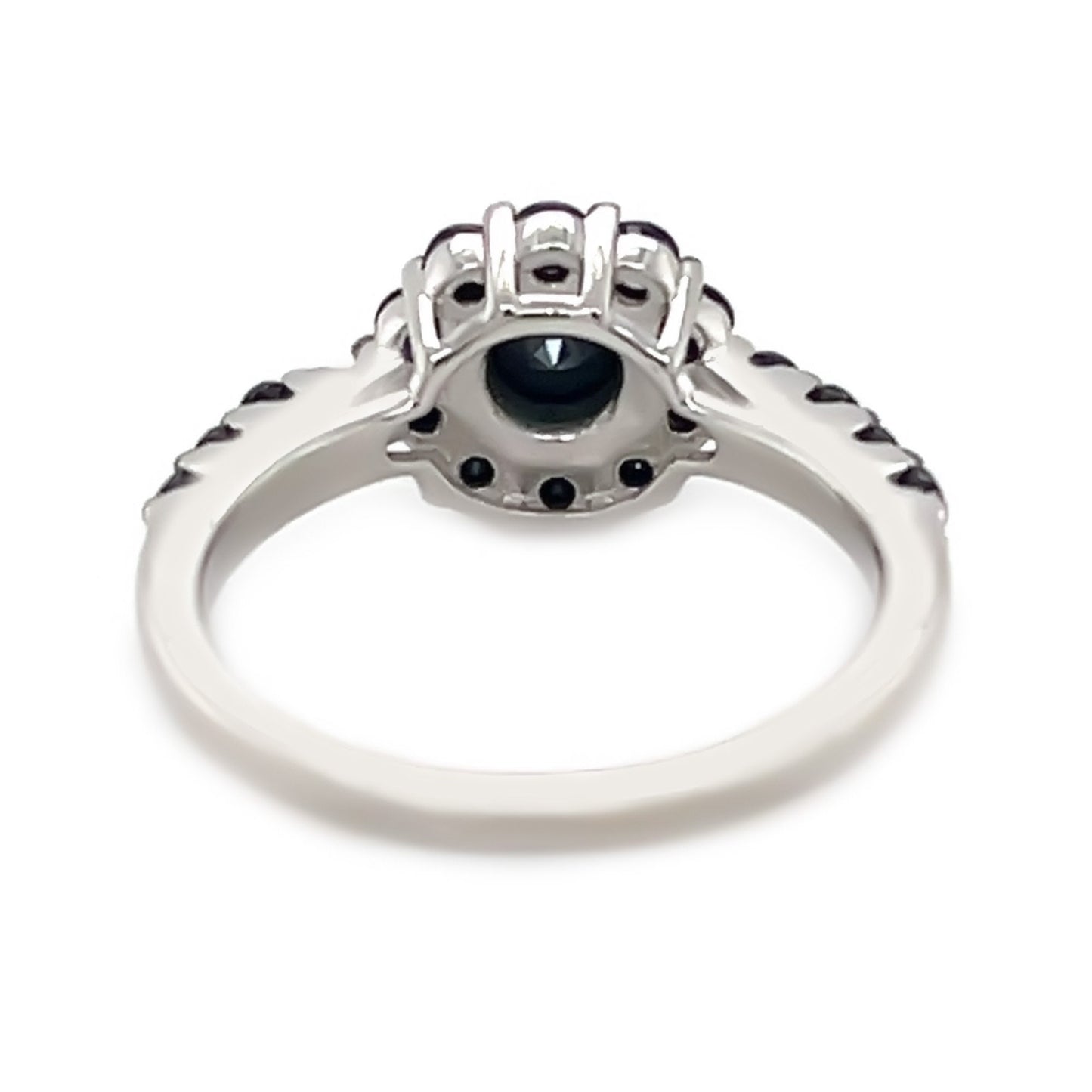 925 Sterling Silver Black Spinel Gemstone Ring