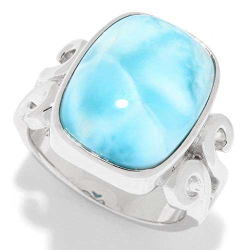925 Sterling Silver Larimar Boho Ring For Women's And Girls