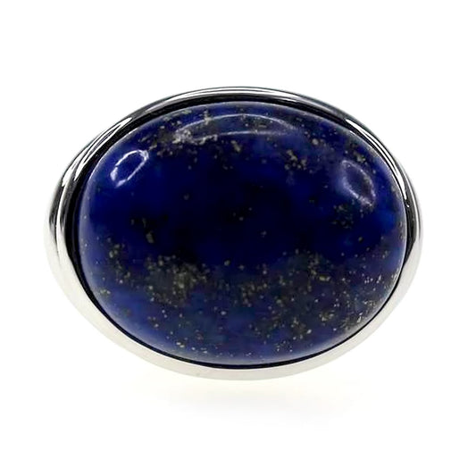 925 Sterling Silver Lapis Lazuli Gemstone Ring