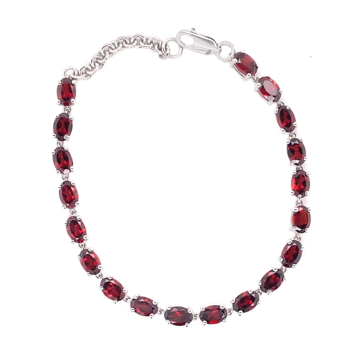 Sterling Silver Multi Gemstone Link Chain Bracelets For Women's And Girls