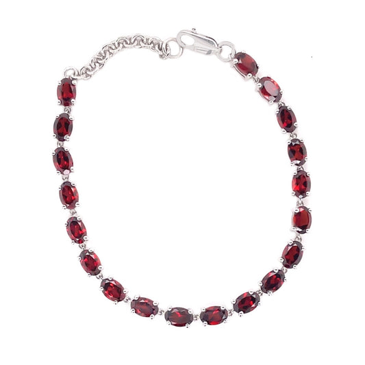 Sterling Silver Multi Gemstone Link Chain Bracelets For Women's And Girls