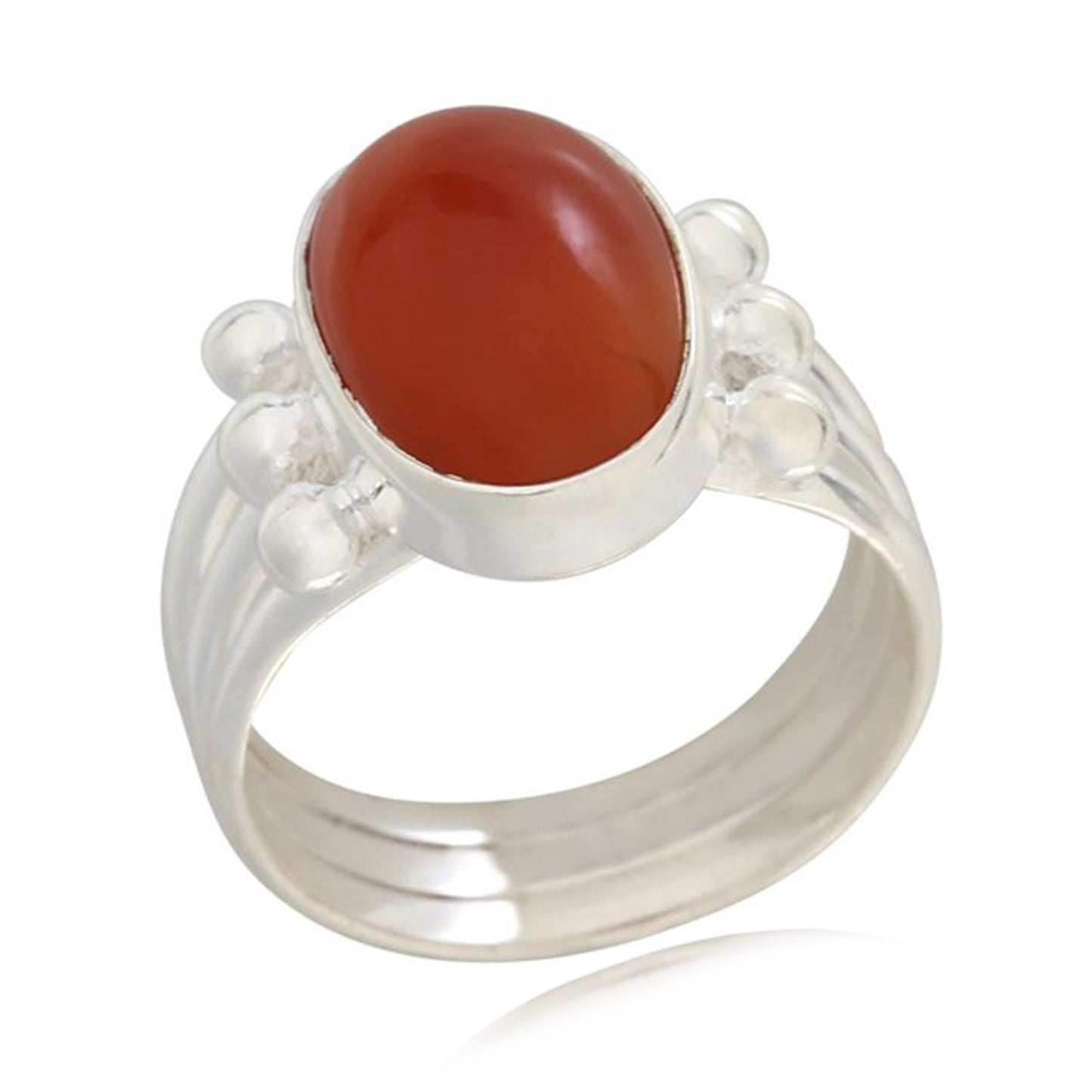 Carnelian Gemstone Ring, 925 Sterling Silver Ring For Women's Gift For Her