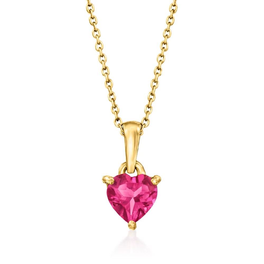 18k Yellow Gold Plated Over Sterling Silver Pink Topaz Gemstone Pendant, Earrings And Ring Jewelry Sets