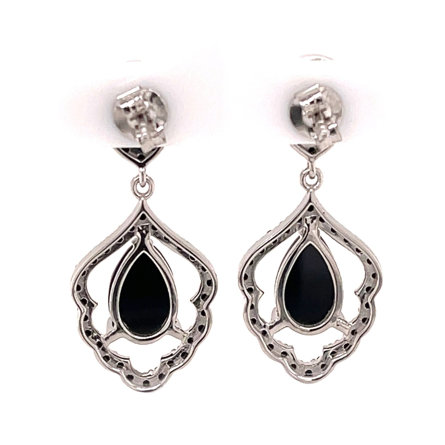 925 Sterling Silver Black Spinel Dangle Earring For Women's And Girls