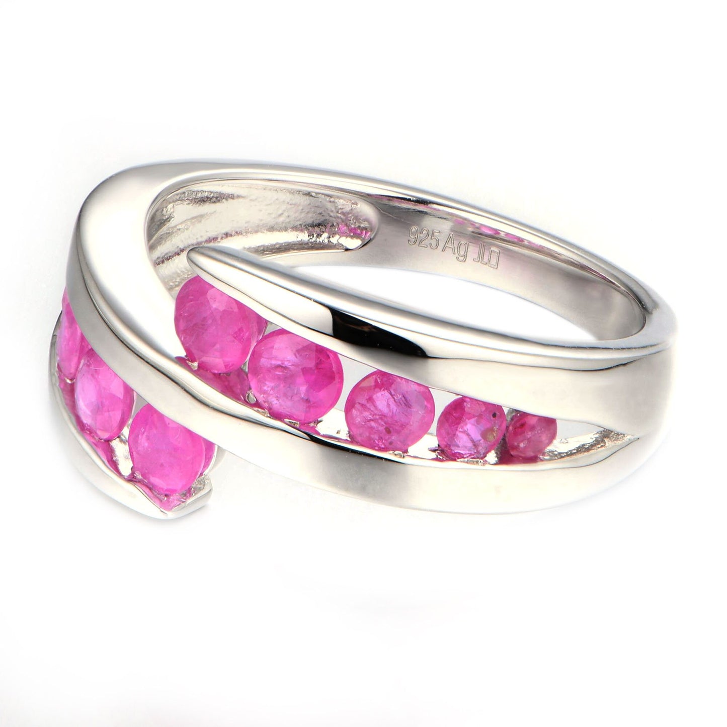 925 Sterling Silver African Ruby Gemstone Cocktail Ring