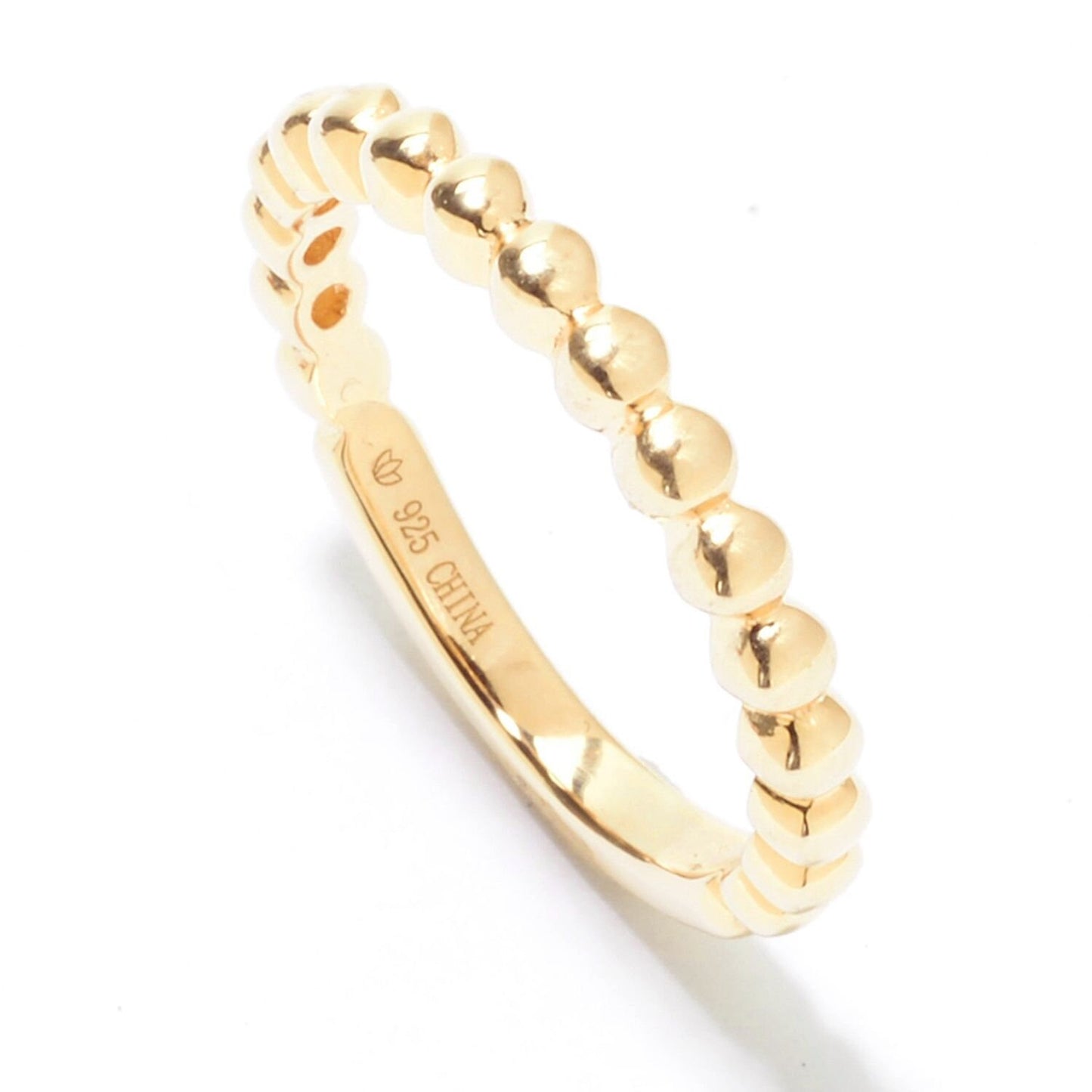 18K Yellow Gold Over Sterling Silver Band Ring For Women's And Girls
