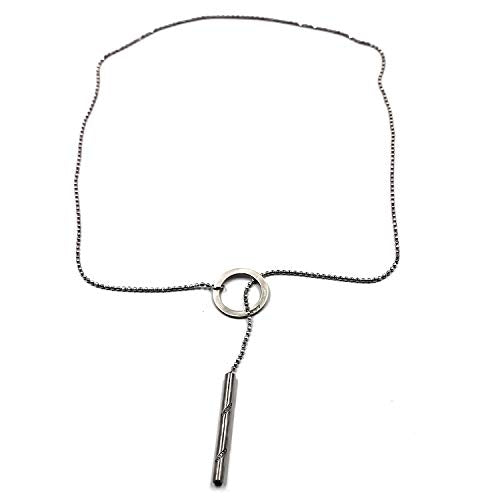 Sterling Silver Diamond (0.09 cttw HI Color, I1-I2 Clarity) Lariat Necklace