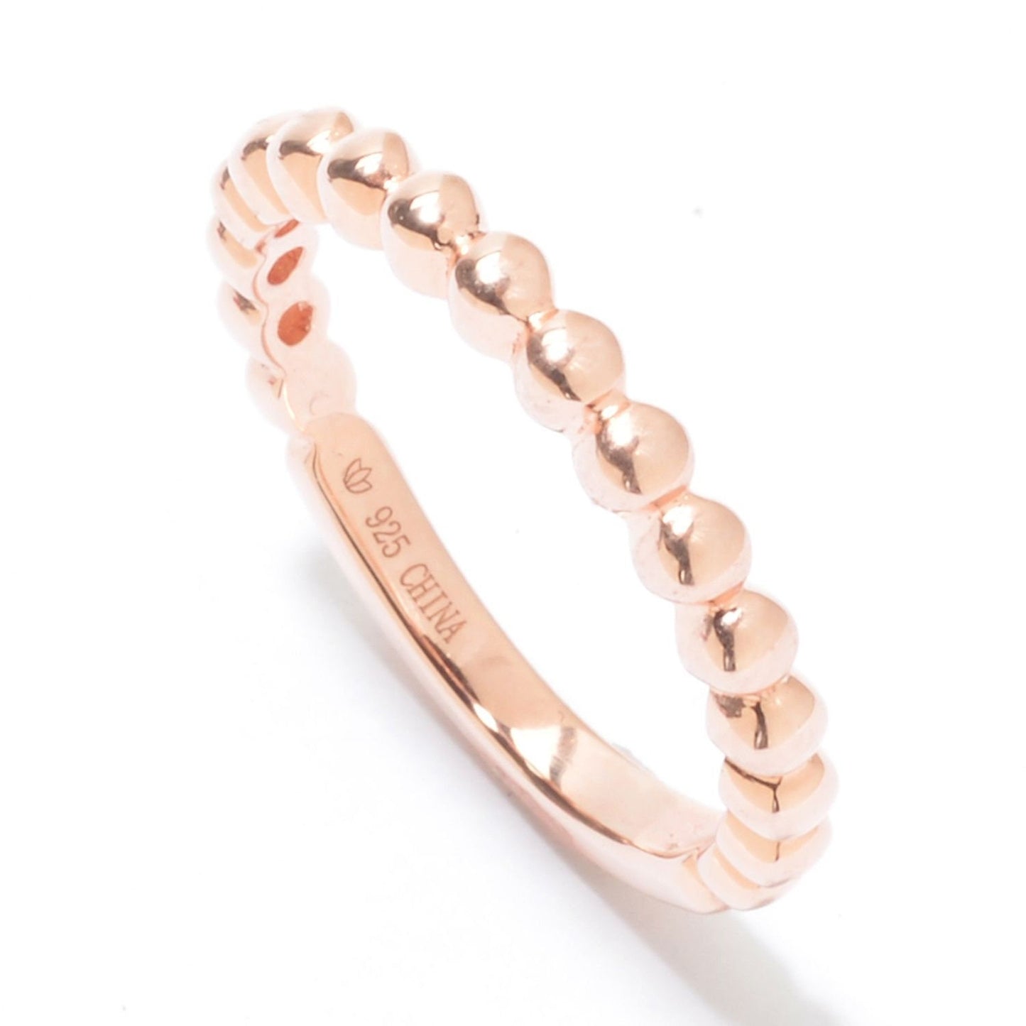 18K Rose Gold Over Sterling Silver Band Ring For Women's And Girls