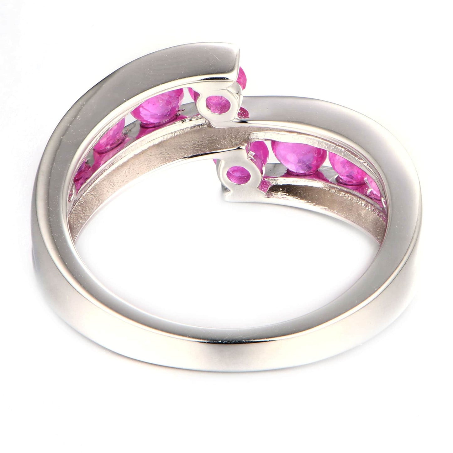 925 Sterling Silver African Ruby Gemstone Cocktail Ring