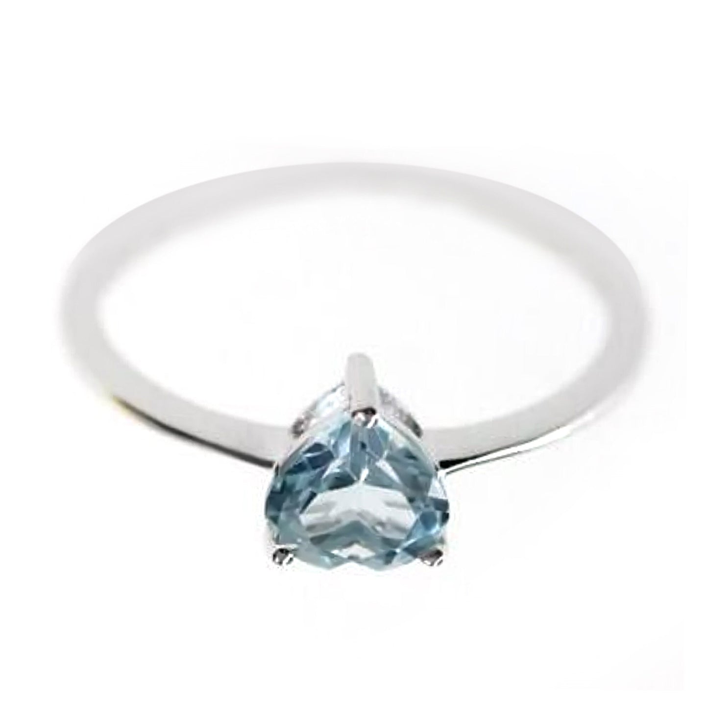 925 Sterling Silver Sky Blue Topaz Gemstone Solitaire Ring