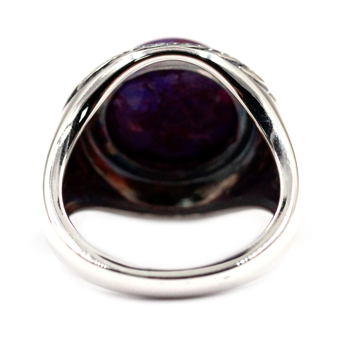 925 Sterling Silver Purple Mohave Gemstone Solitaire Rings