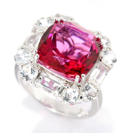 Ruby Quartz Gemstone Ring, 925 Sterling Silver Ring, Engagement Ring, Birthstone Ring-Gemstone Jewelry Anniversary Gift-Gift For Her