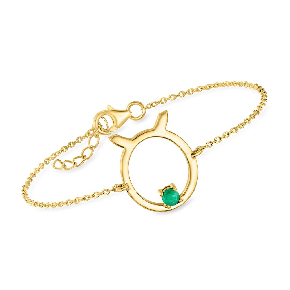 18K Yellow Gold Over Sterling Silver Multi Gemstone Zodiac Sings Bolo Bracelets