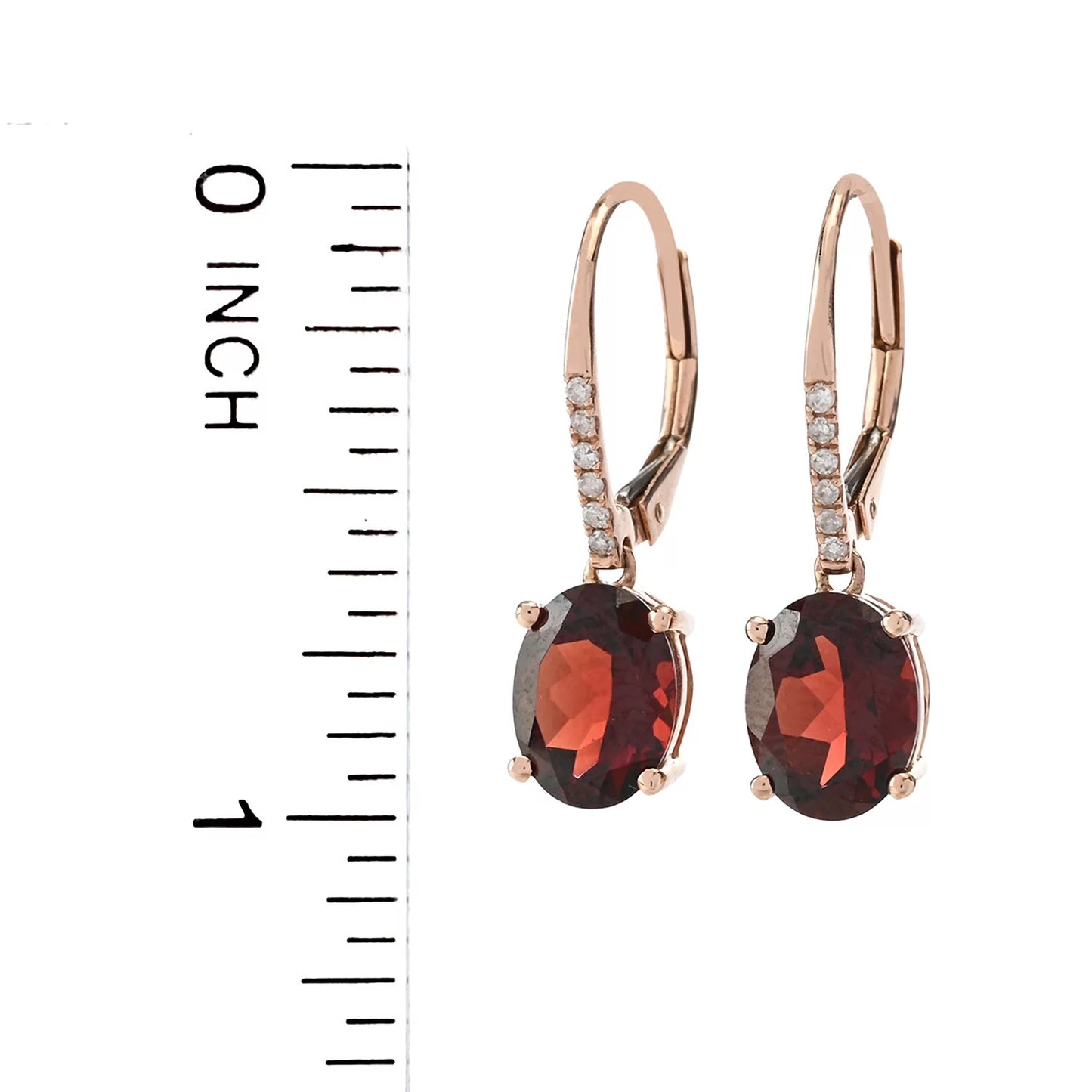 14Kt Rose Gold Morganite & Diamond Dangle Earrings