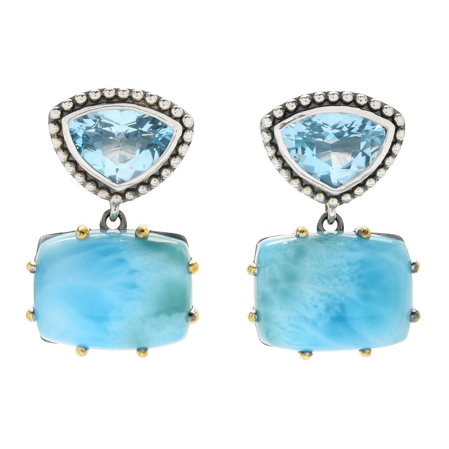 925 Sterling Silver Pink Amethyst, White Buffalo Gemstone Dangle & Drop Earrings