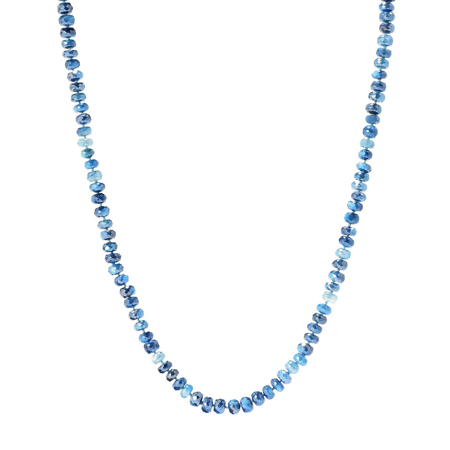 Pinctore 35" Blue Moonstone Endless Beaded Necklace