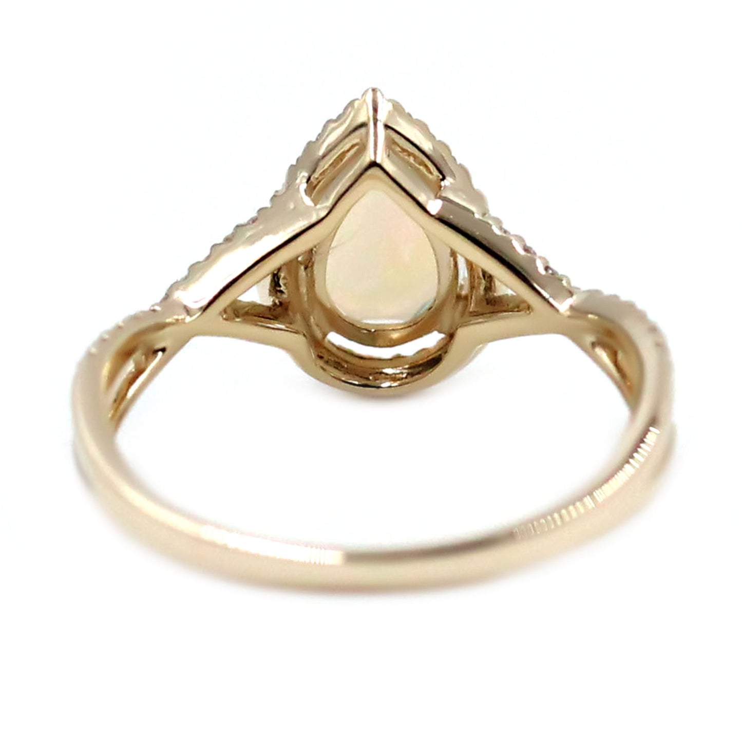 Pinctore 14k Yellow Gold African Amethyst and Diamond Solitaire Infinity Shank Engagement Ring