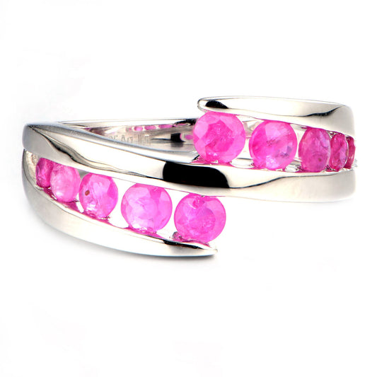 925 Sterling Silver African Ruby Gemstone Cocktail Ring