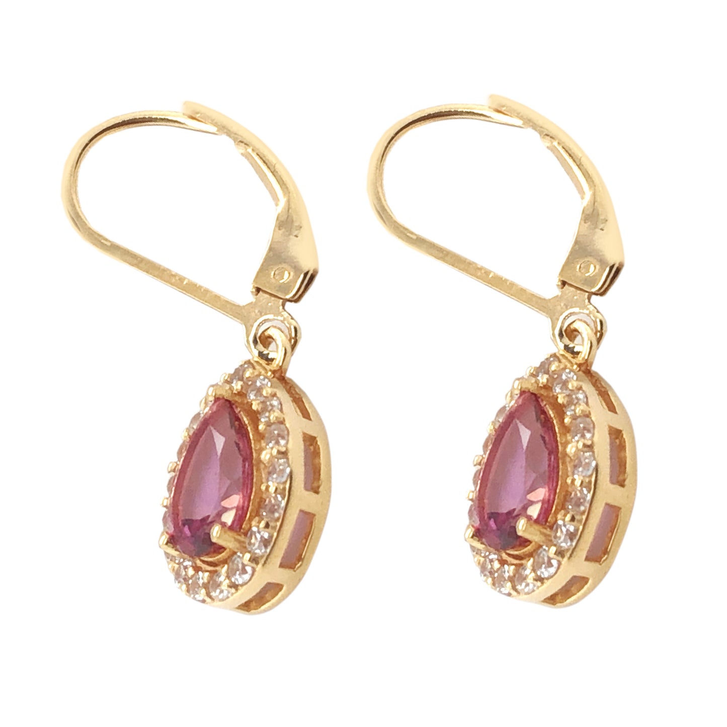 925 Sterling Silver Pink Topaz Gemstone Silver Earring