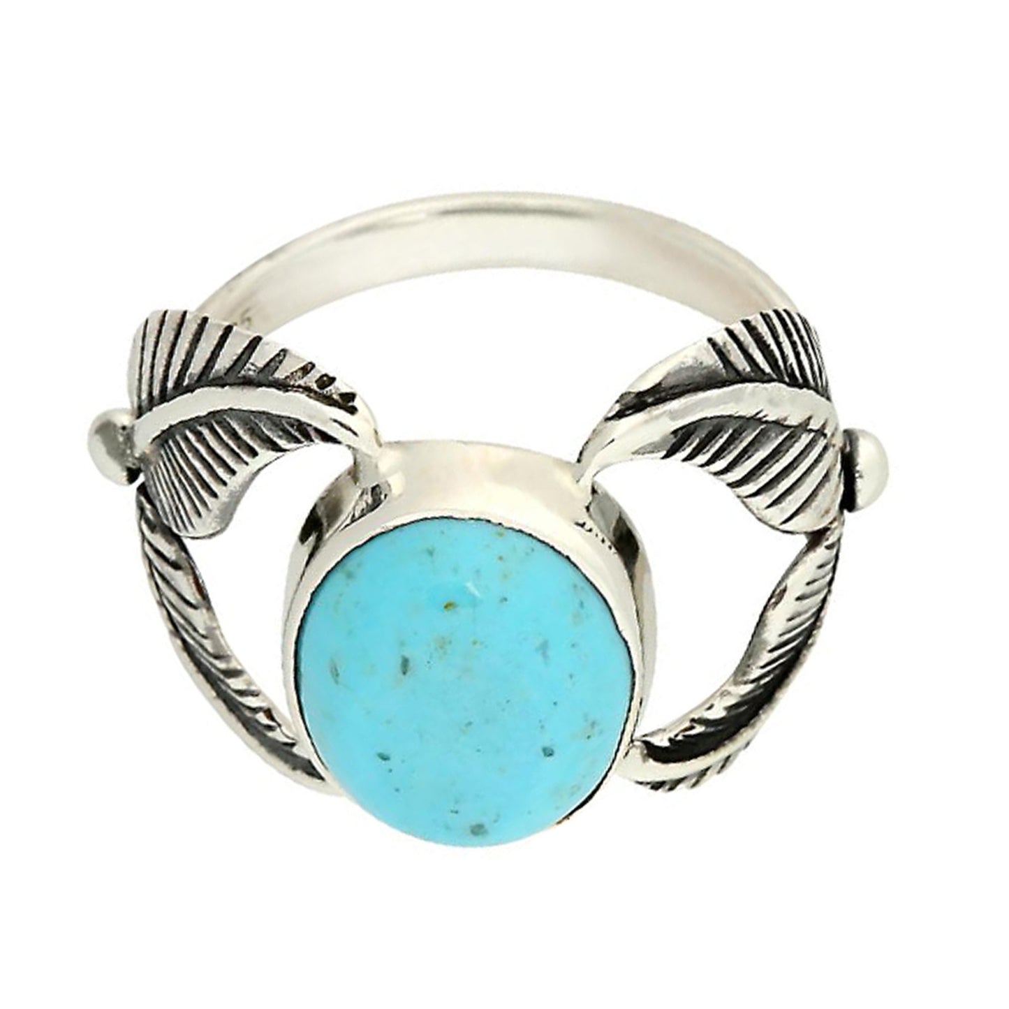 Sterling Silver Blue Mohave Turquoise Gemstone Solitaire Rings