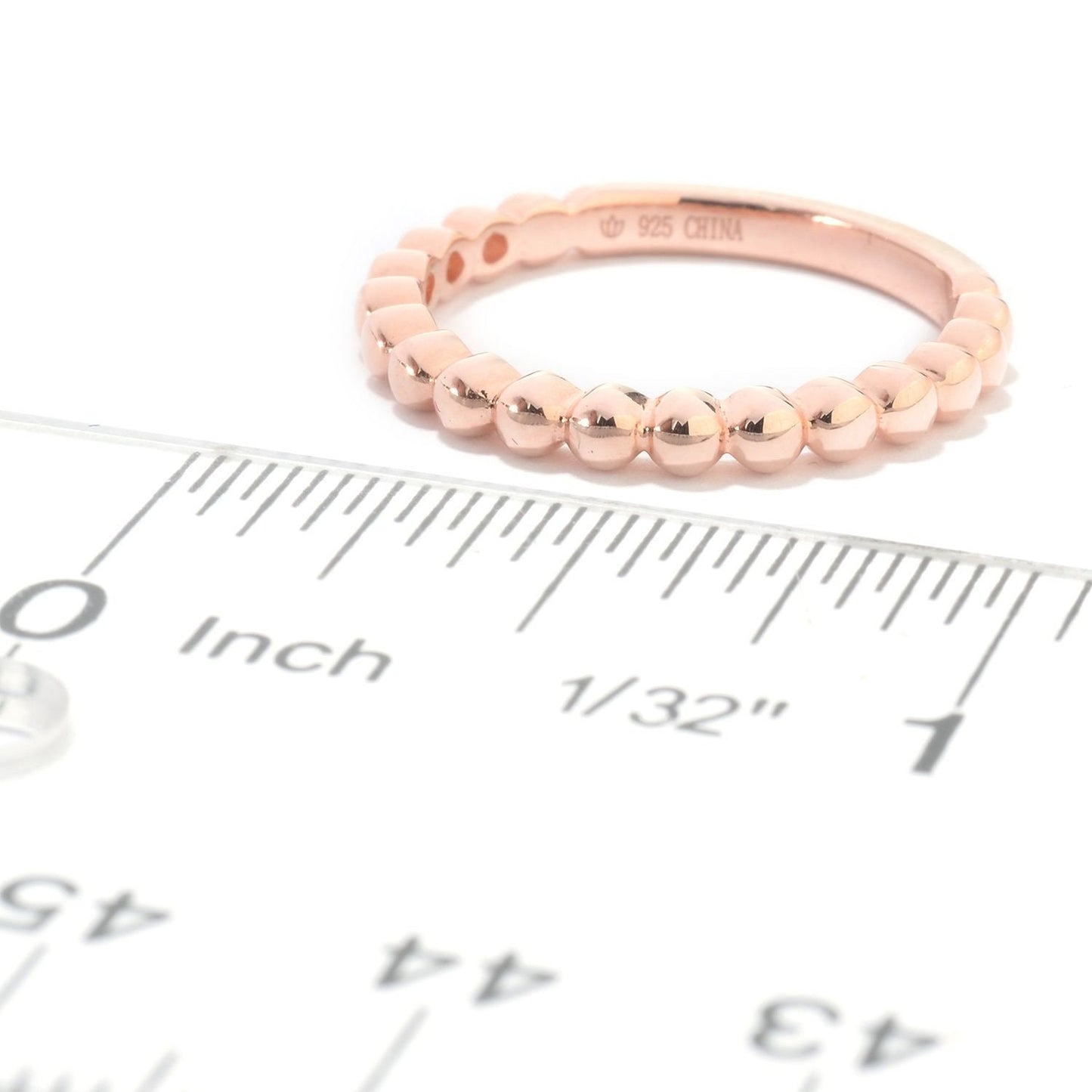 18K Rose Gold Over Sterling Silver Band Ring For Women's And Girls