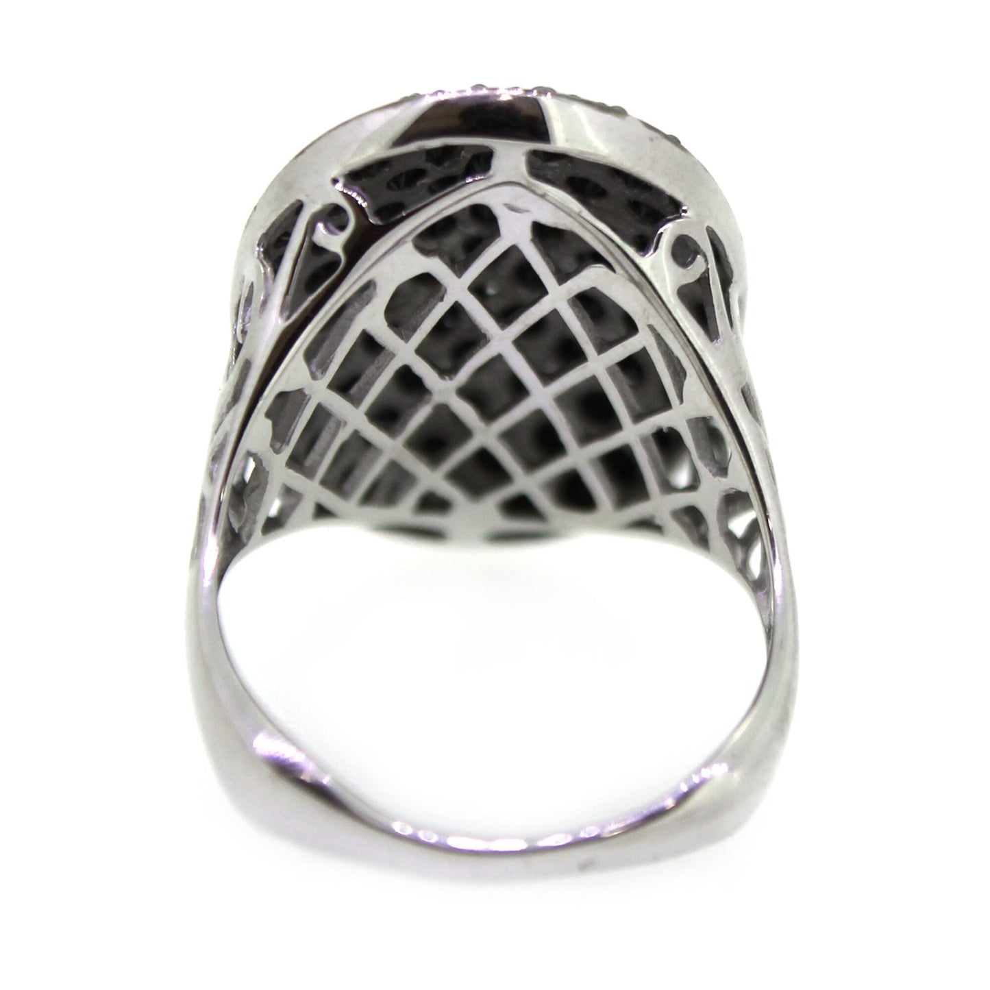 925 Sterling Silver Black Spinel Gemstone Cluster Rings