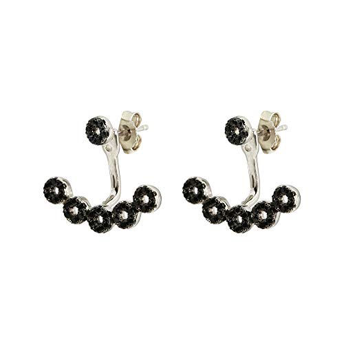 925 Sterling Silver Black Spinel Gemstone Earrings