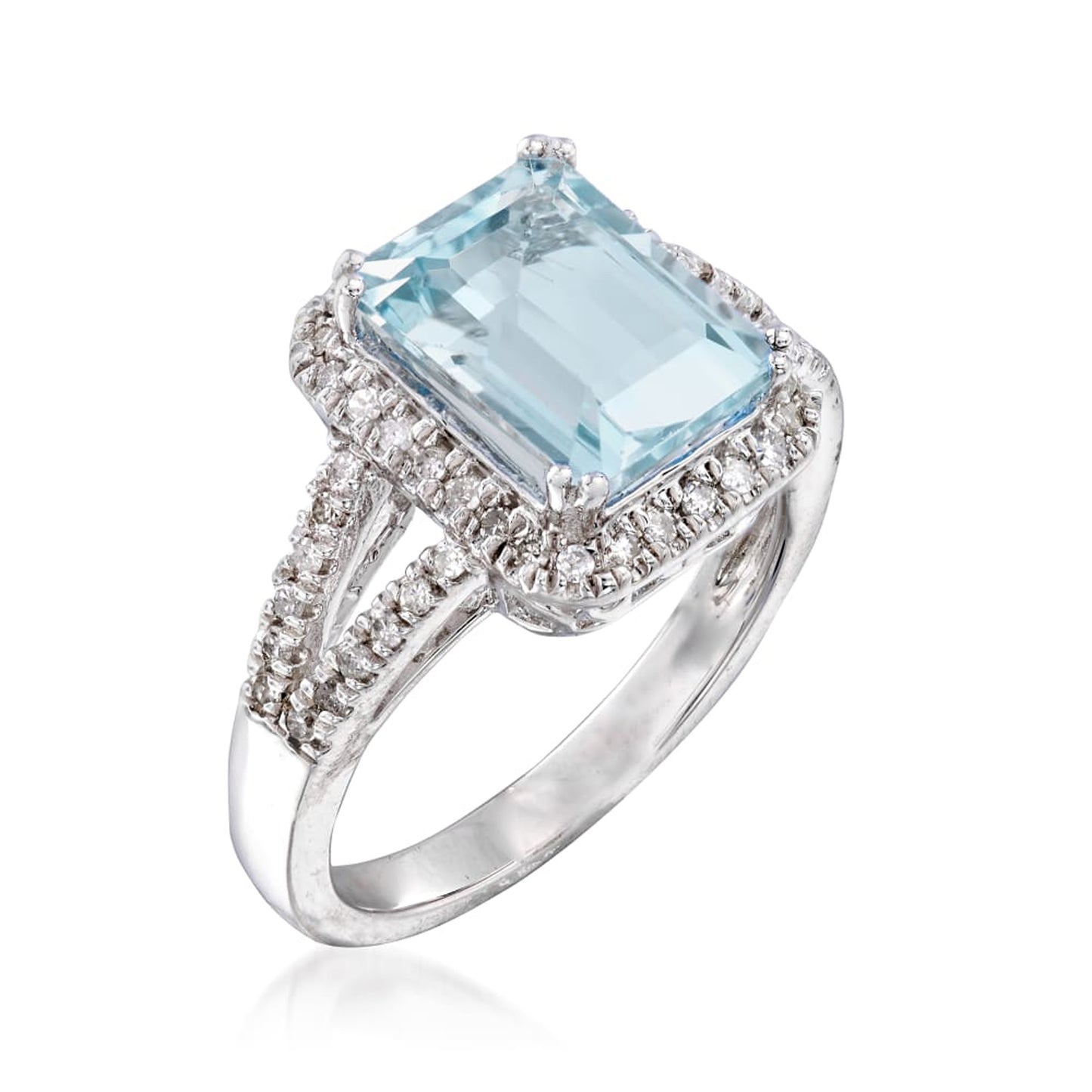 925 Sterling Silver Aquamarine Gemstone Silver Rings