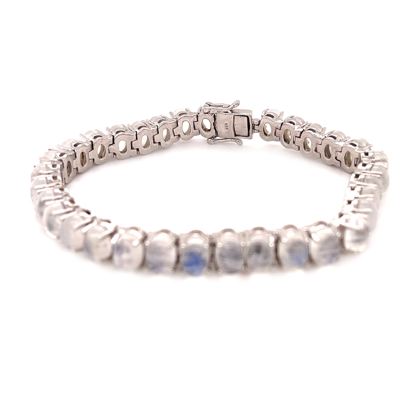 Sterling Silver 925 Rainbow Moonstone Bracelet - Pinctore
