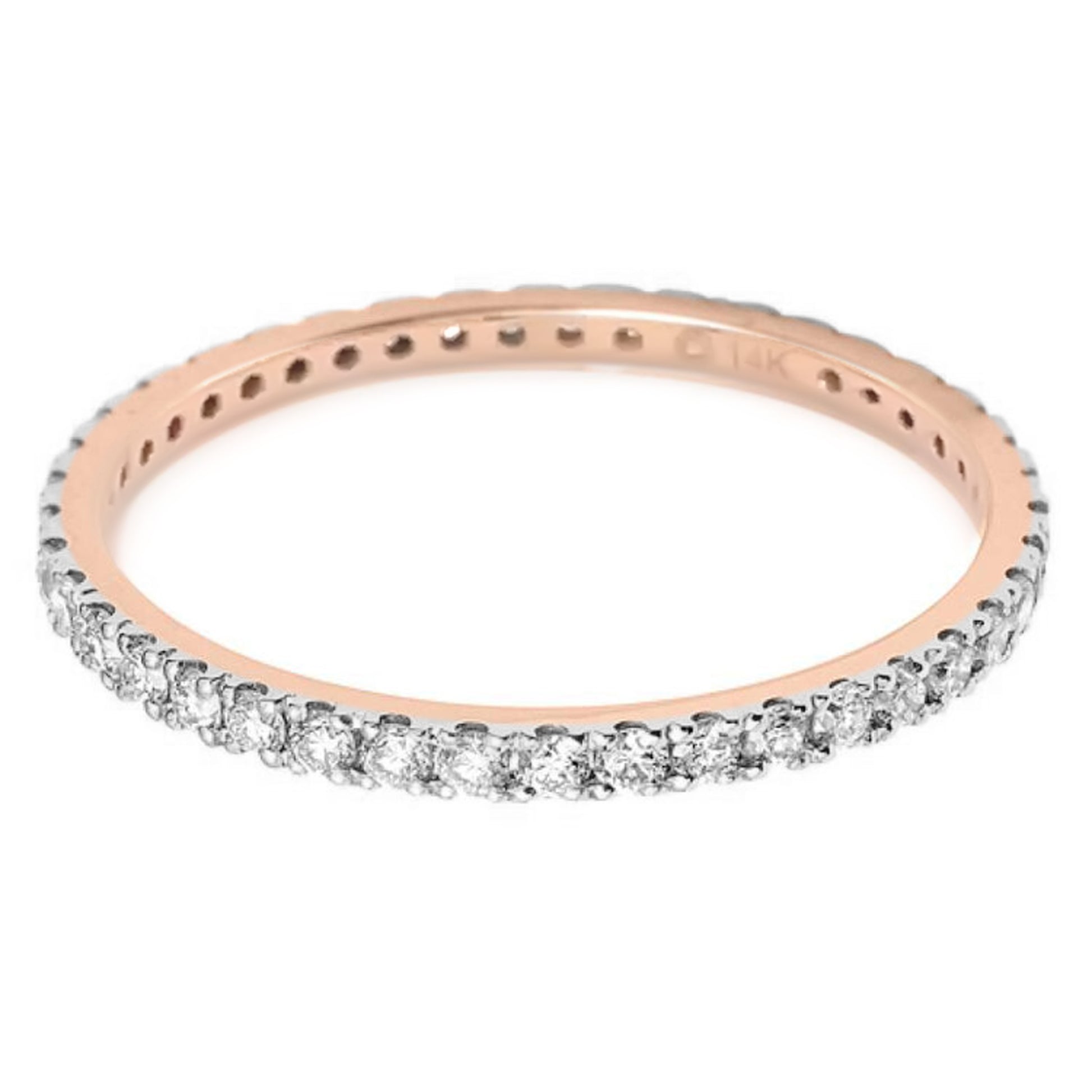 14kt Rose Gold Diamond Ring - Pinctore