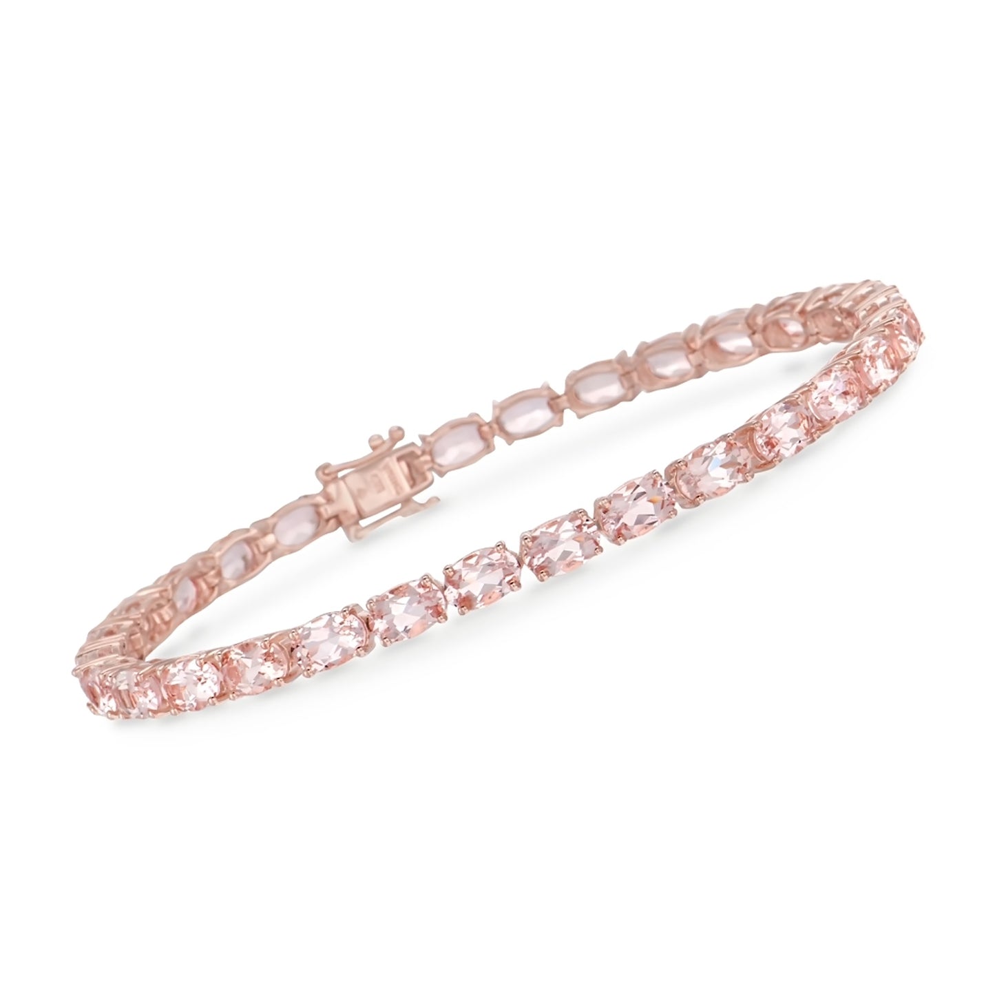 925 Sterling Silver Morganite Bracelet - Pinctore