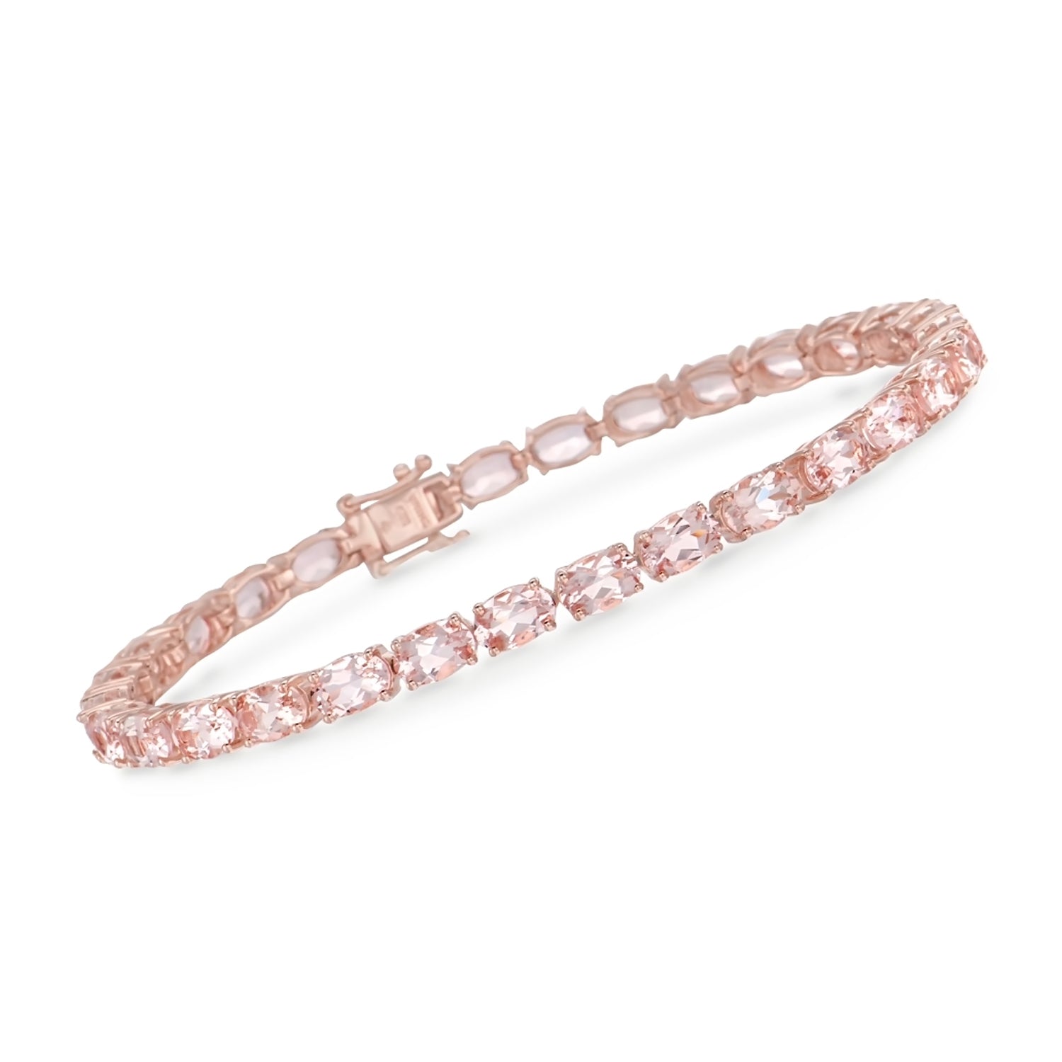 925 Sterling Silver Morganite Bracelet - Pinctore
