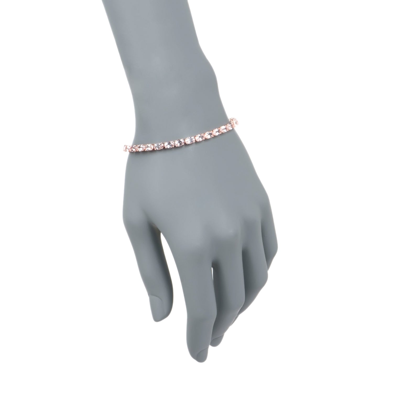 925 Sterling Silver Morganite Bracelet - Pinctore