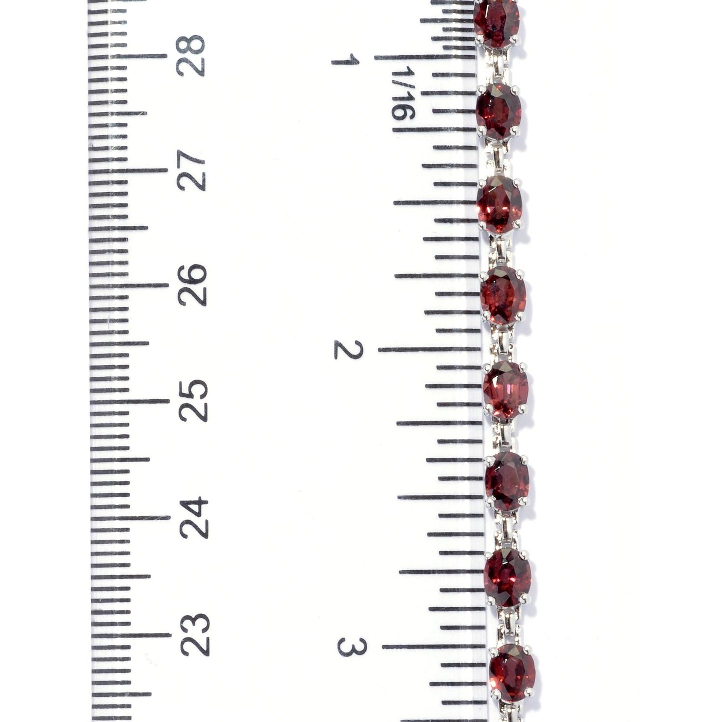 Pinctore Sterling Silver 10.63 ctw Raspberry Zircon Tennis Bracelet