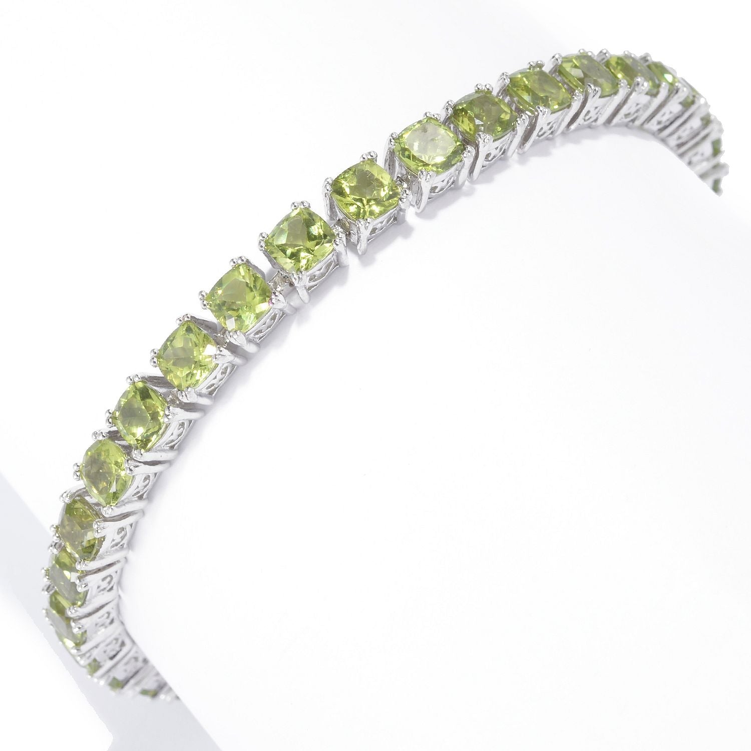 925 Sterling Silver Peridot Bracelet - Pinctore