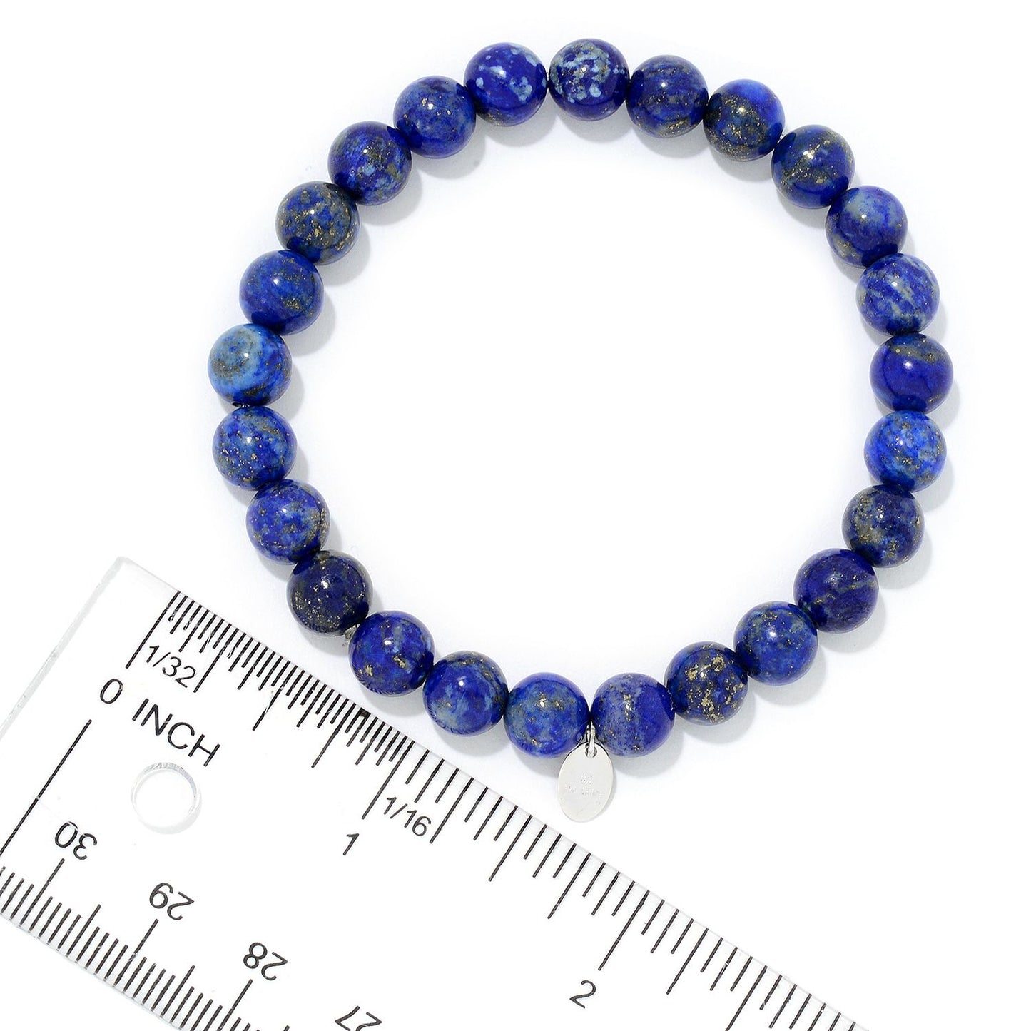 Pinctore Sterling Silver Lapis-Lazuli Beaded Stretch Bracelets