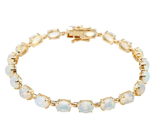 Pinctore 14Kt Gold Ethiopian Opal Tennis Bracelet