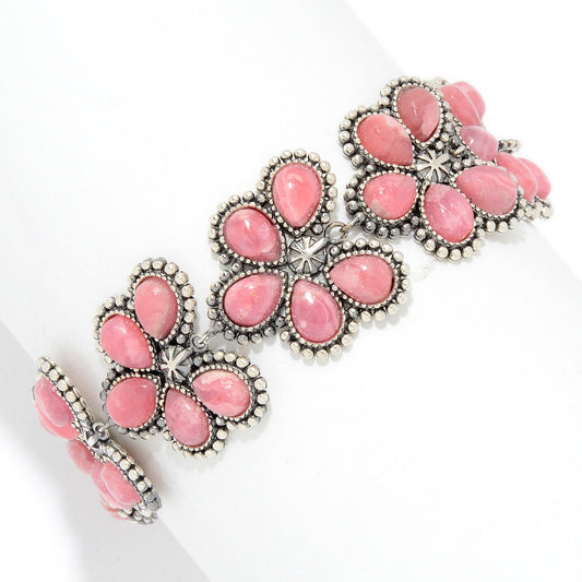 925 Sterling Silver Rhodochrosite Bangle