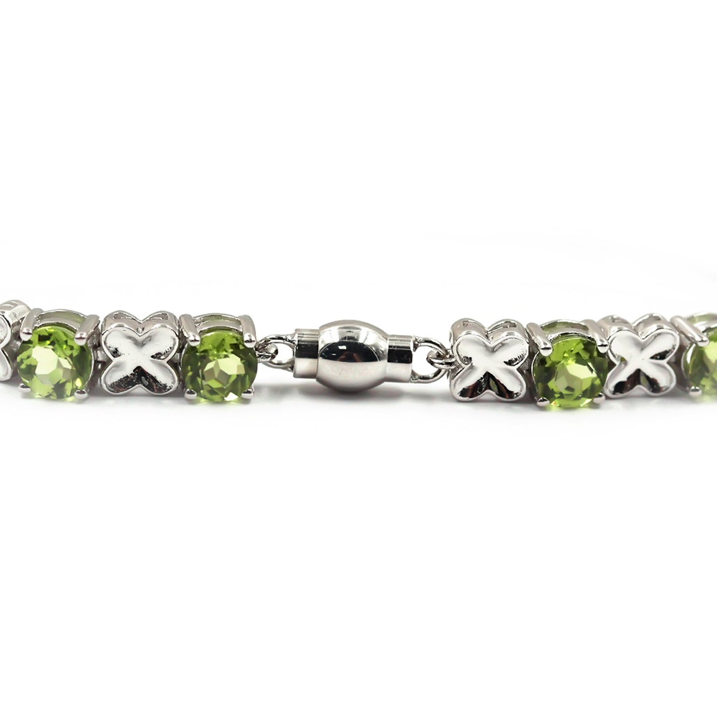 Sterling Silver 925 Peridot Bracelet - Pinctore