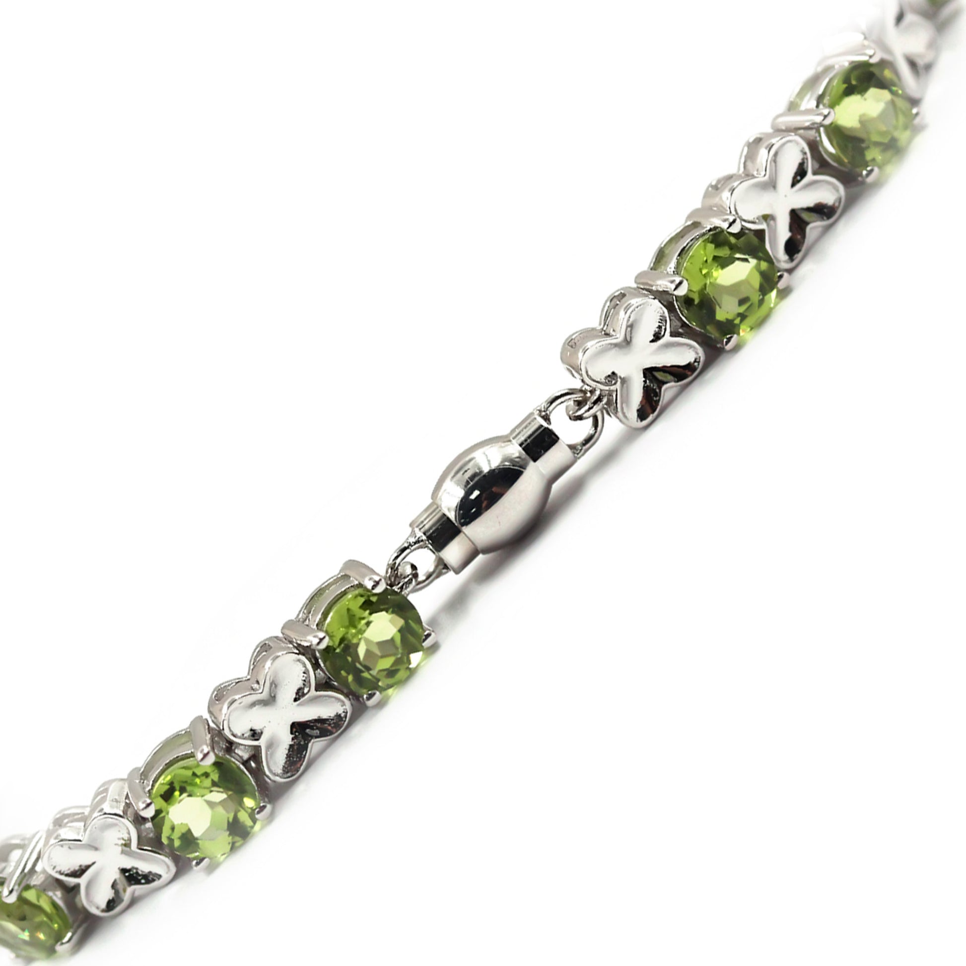 Sterling Silver 925 Peridot Bracelet - Pinctore