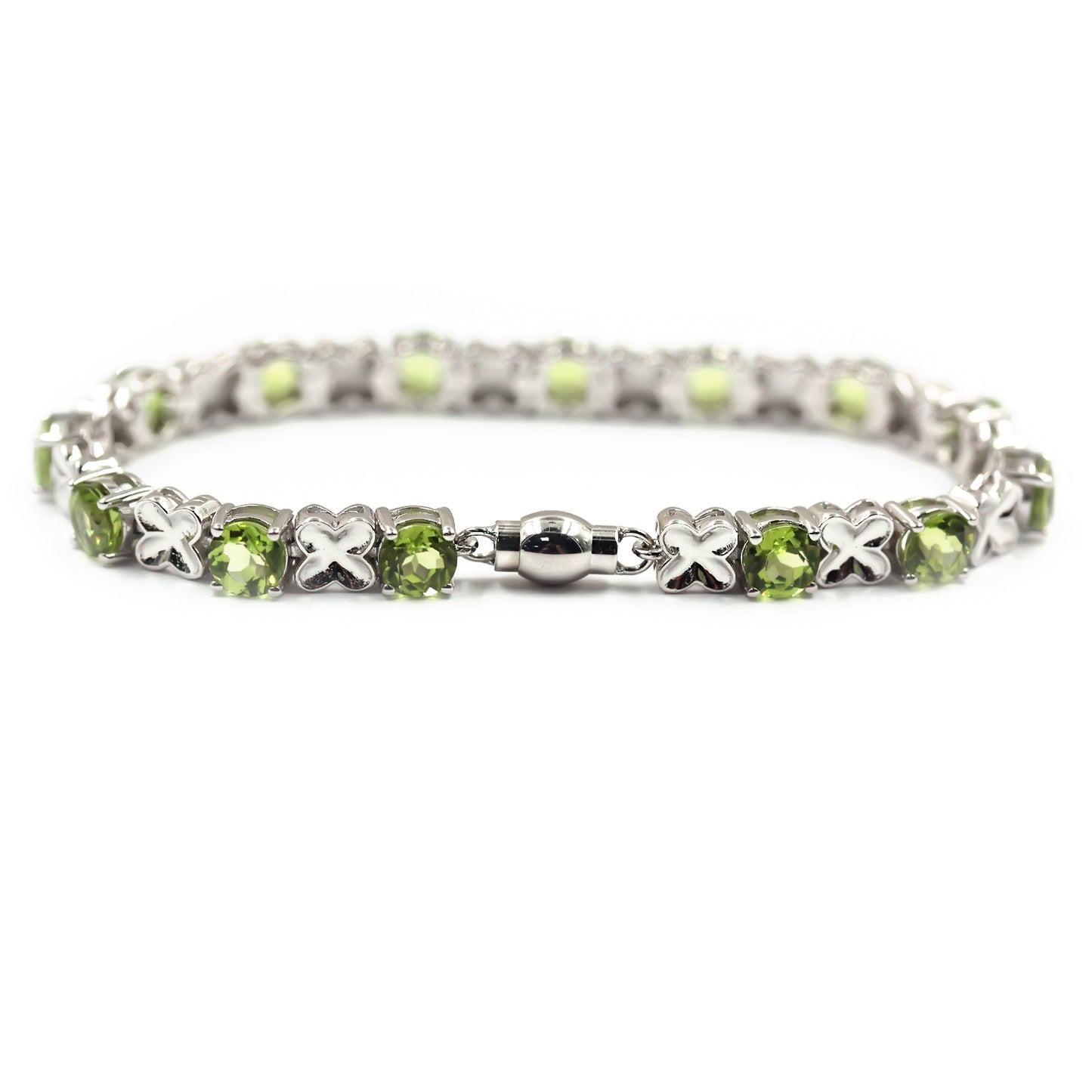 Sterling Silver 925 Peridot Bracelet - Pinctore