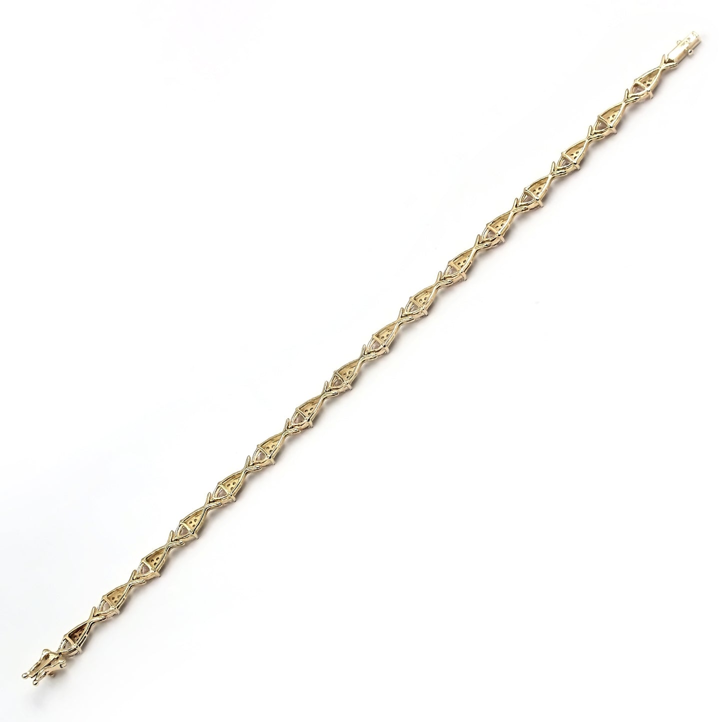 14Kt Yellow Gold Morganite With Diamond Bracelet - Pinctore
