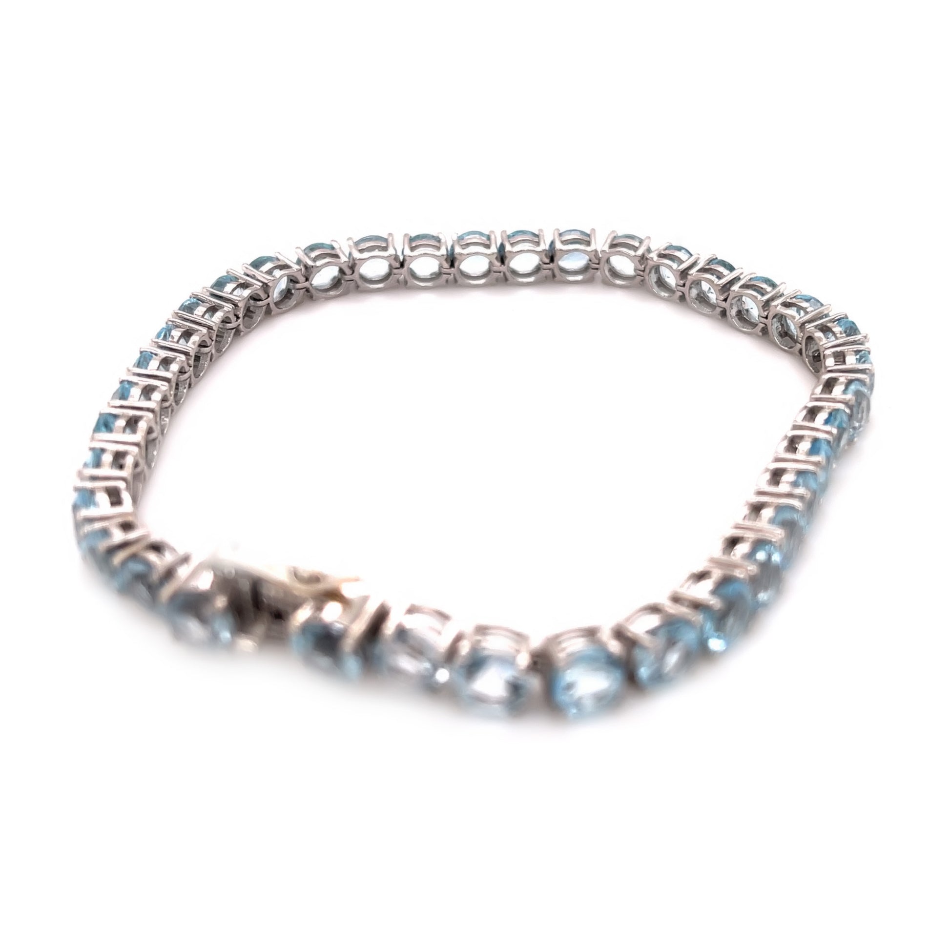 925 Sterling Silver Sky Blue Topaz Bracelet - Pinctore
