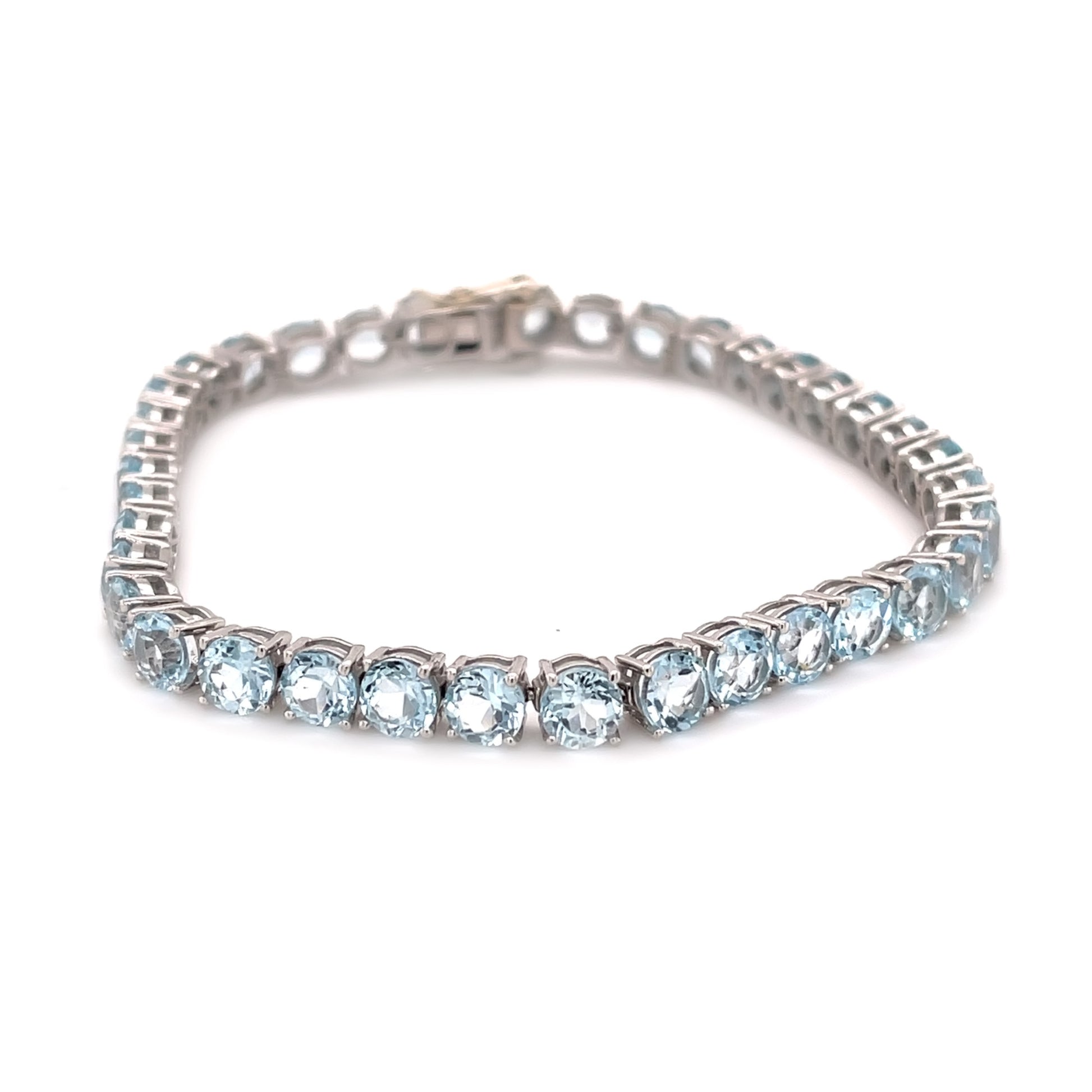 925 Sterling Silver Sky Blue Topaz Bracelet - Pinctore