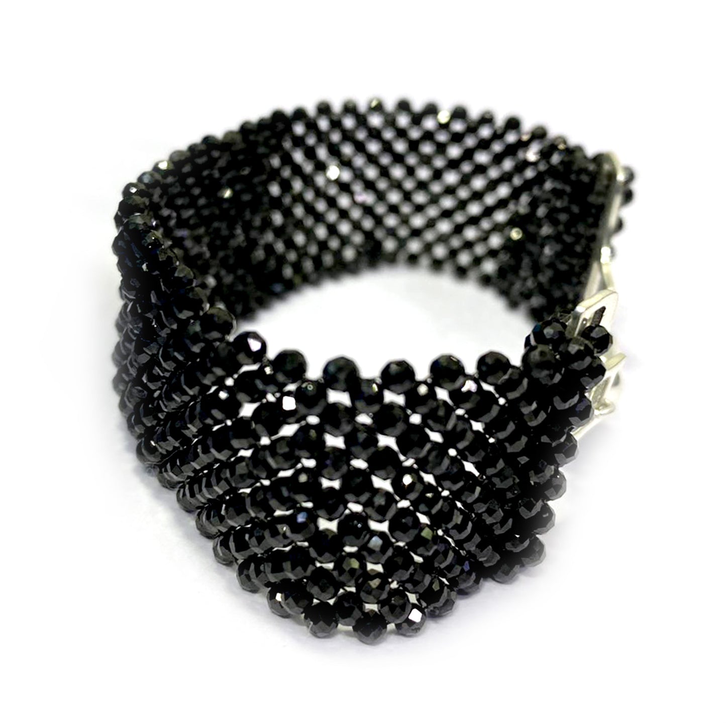 925 Sterling Silver Black Spinel Bracelet - Pinctore