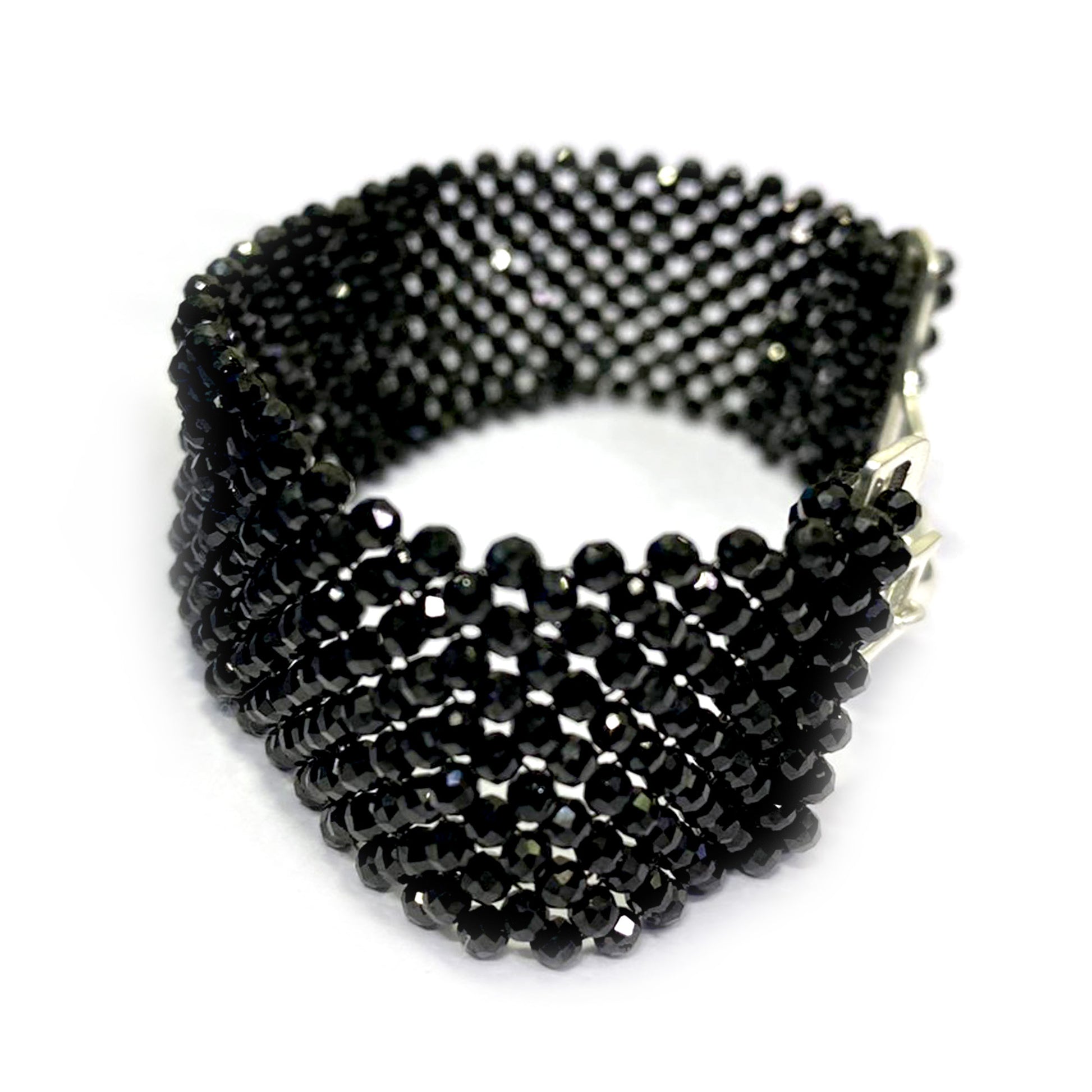 925 Sterling Silver Black Spinel Bracelet - Pinctore