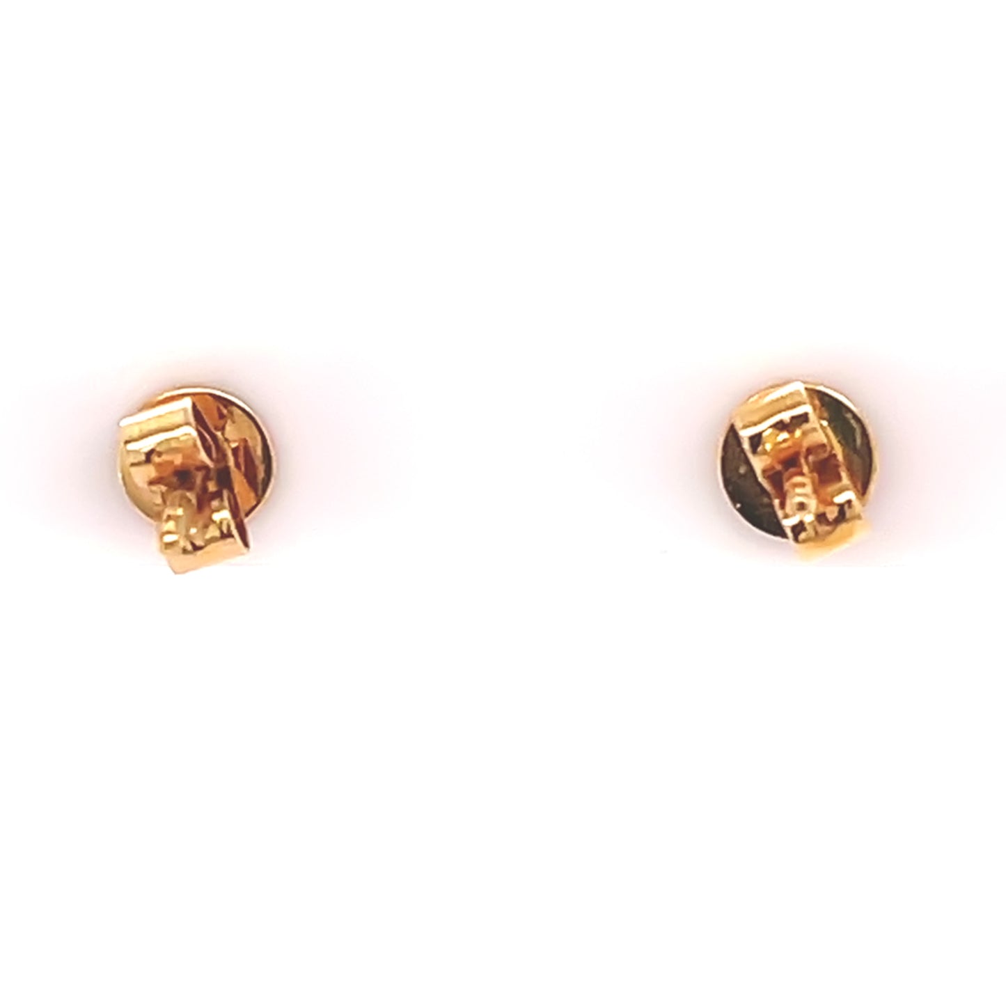 14Kt Rose Gold Burmese Ruby With Created White Sapphire Earring - Pinctore