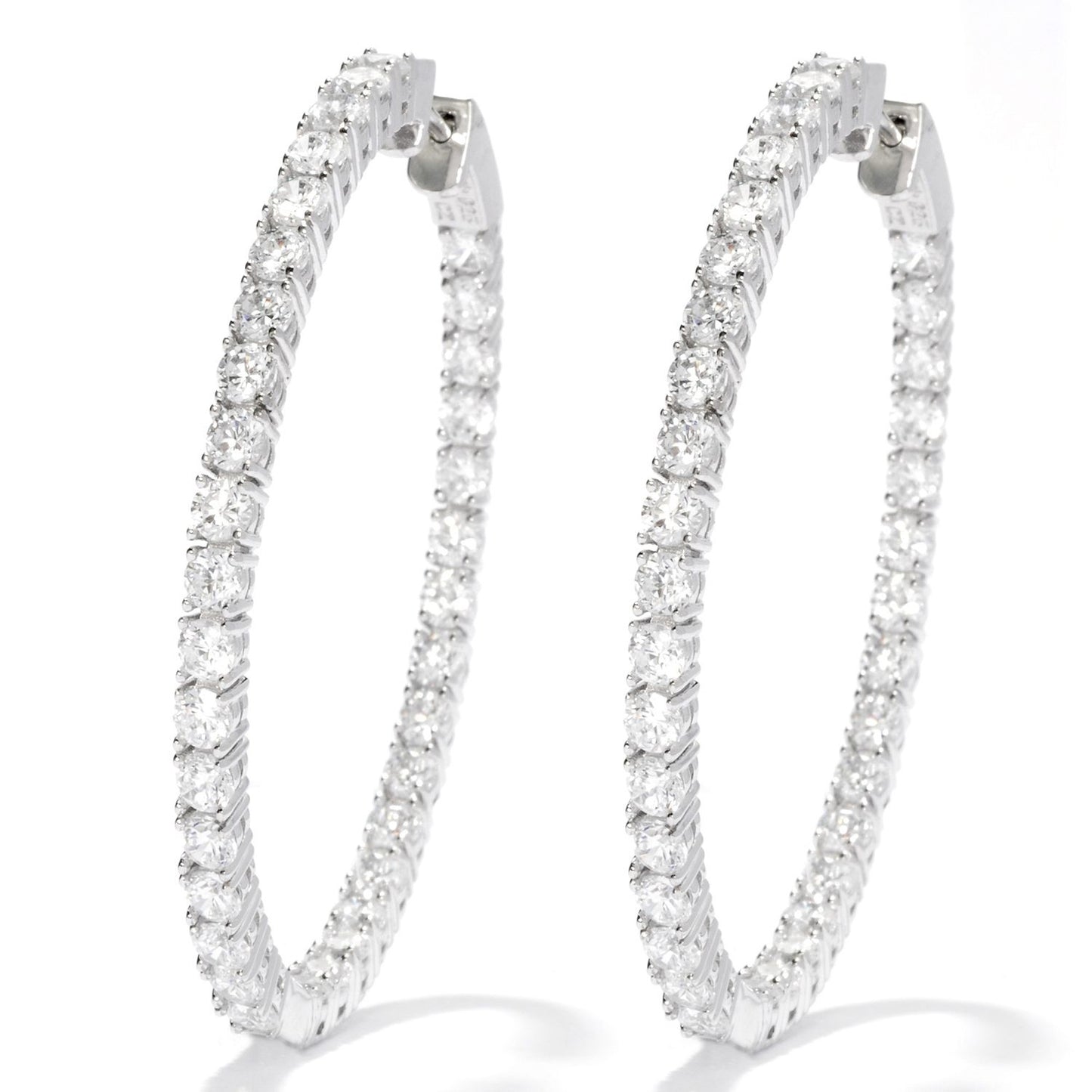 925 Sterling Silver White Natural Zircon Earring - Pinctore